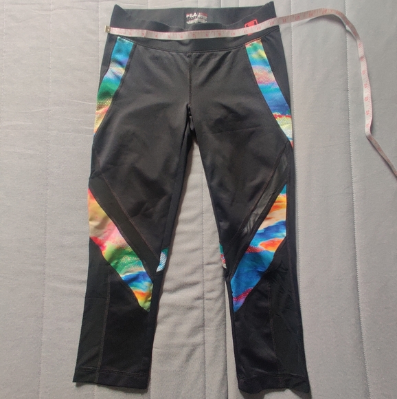 NWOT Fila Sport Black with rainbow stripes Active Running Pants (XS) - Picture 11 of 15
